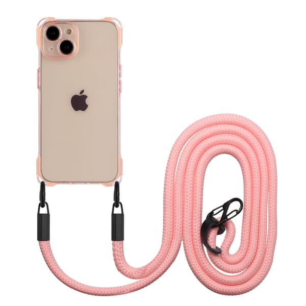 TPU iPhone 15 Plus-etui - Fire Hjørner Fallbeskyttelse Rosa Pink