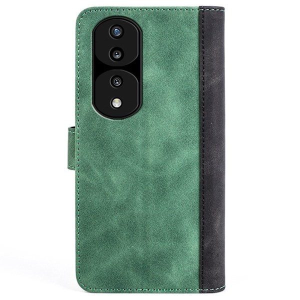 To-farvet Honor 70 Pro læderetui - Grøn Green