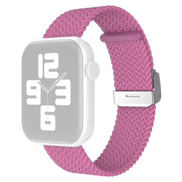 Apple Watch (45mm) yksinkertainen nylonkellohihna - Vaaleanpunainen Violetti Purple