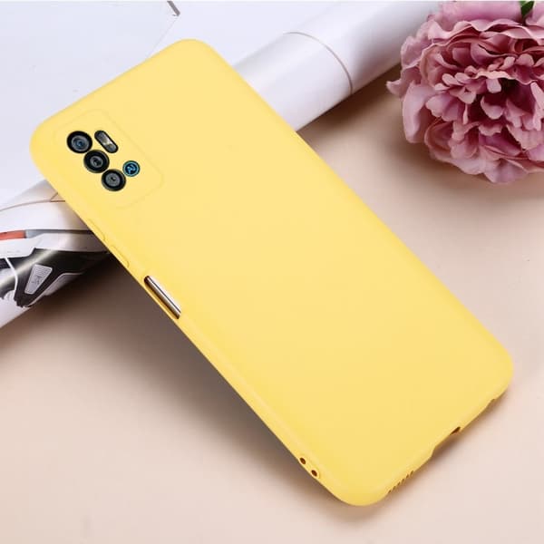 Matt flytende silikondeksel for ZTE Blade A71 - Gul Yellow