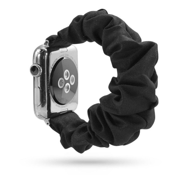 Apple Watch Series 5 44mm cloth pattern watch band - Black Black