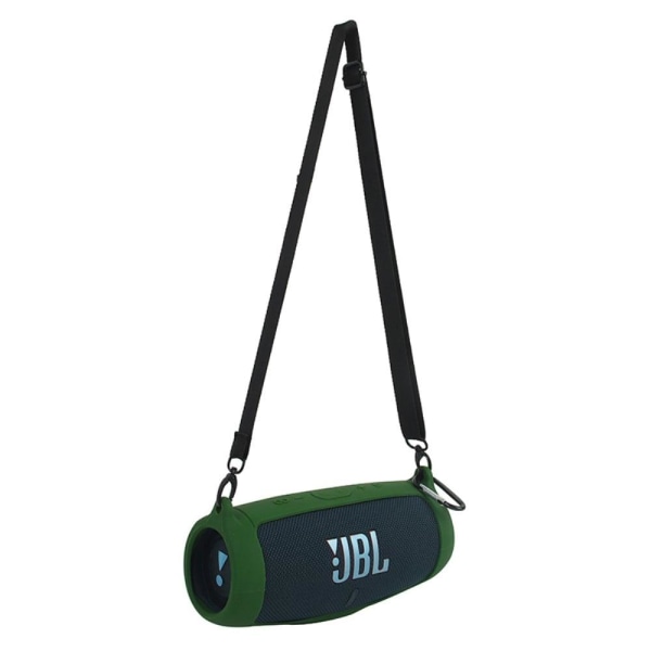 JBL Charge 5 silicone case + shoulder strap - Army Green Grön