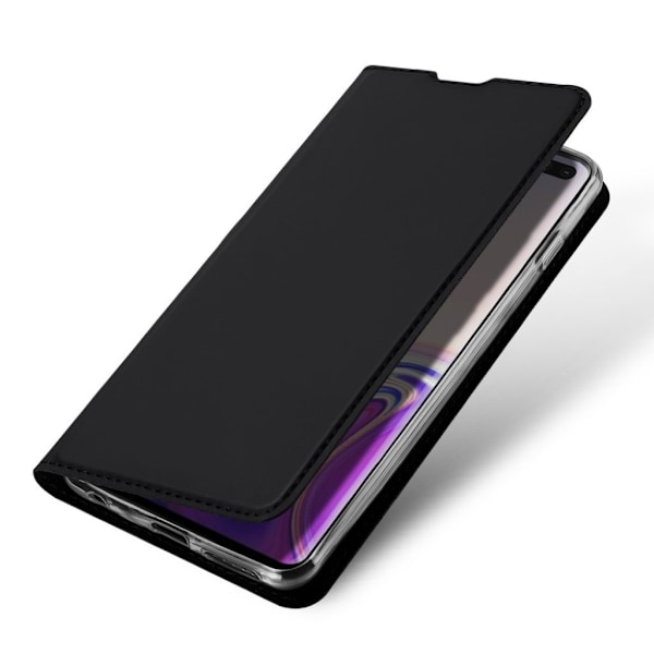 DUX DUCIS Samsung Galaxy S10 Plus læder flip etui - Sort Black