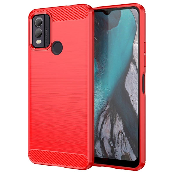 Carbon Flex Suojakotelo Nokia C22 - Punainen Red