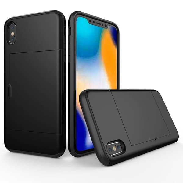 iPhone 9 Plus beskyttelses deksel av hybrid materiale - Svart Black