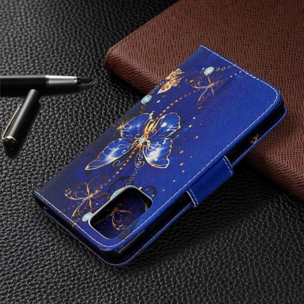 Wonderland Samsung Galaxy Note 20 Flip Etui - Pæn Sommerfugl Blue