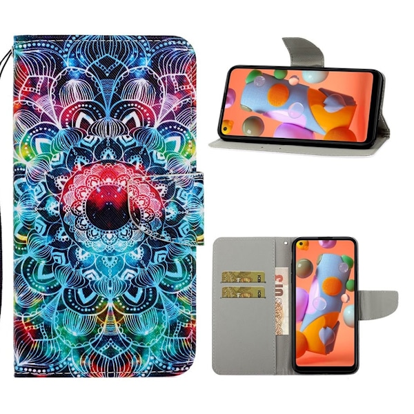 Wonderland Samsung Galaxy A21 kotelot - Mandala Kukka Multicolor