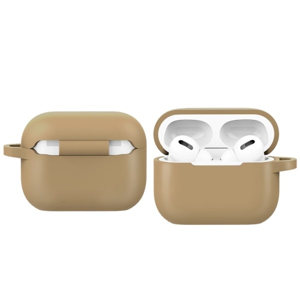 AirPods Pro 2 silikonfodral med spänne - Mjölk Te Brun