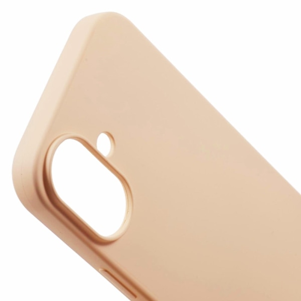 iPhone 16 Plus Flexibelt fodral Mjukt fiberfoder Reptåligt mobilskal - Rosa Rosa