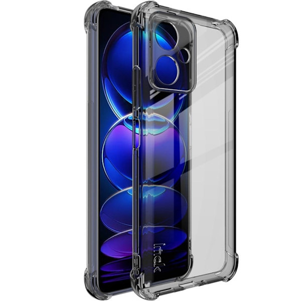 IMAK Airbag Cover til Xiaomi Redmi Note 12 - Gennemsigtig Sort Black