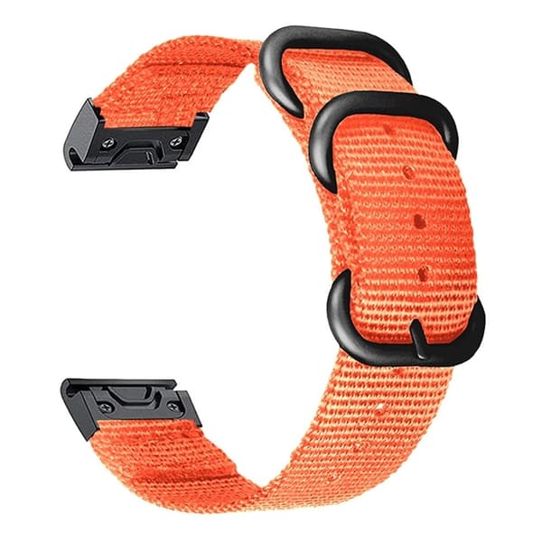 26mm nylon ranneke Garmin kellolle - Oranssi Orange