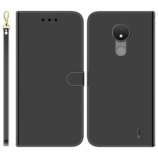 Mirror Nokia C21 Flip Etui - Sort Black