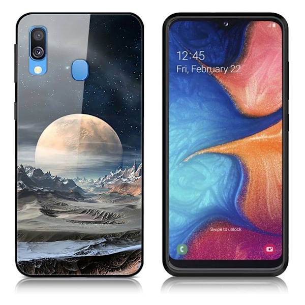 Fantasy Samsung Galaxy A20e cover - Hvid Planet Multicolor