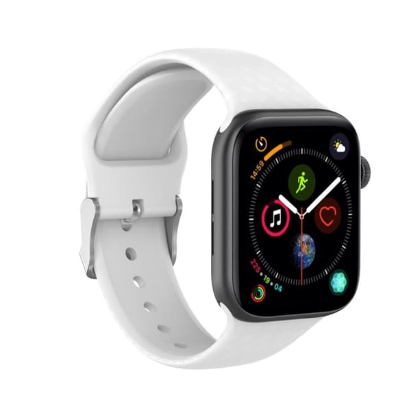 Apple Watch Series 5 40mm 3D Rhinsten silikone Urrem - Hvid White