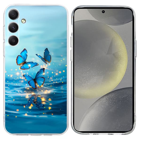 Vibe Samsung Galaxy S24 Plus cover - Blå Sommerfugl Blue