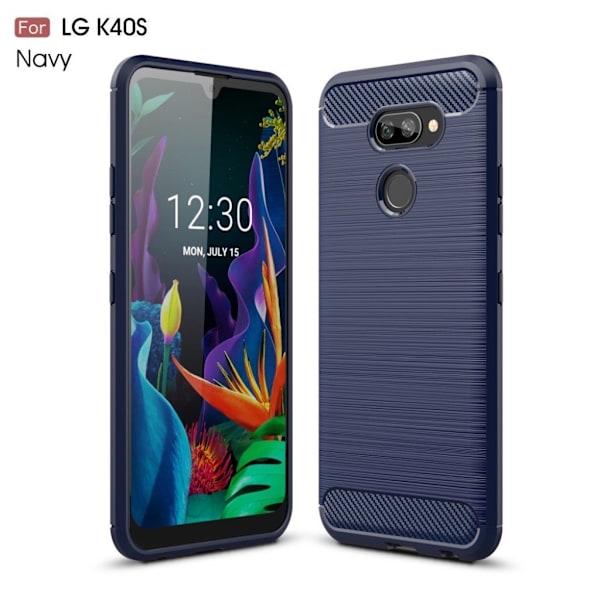 Carbon Flex cover – LG K40S – Marine blå Blue
