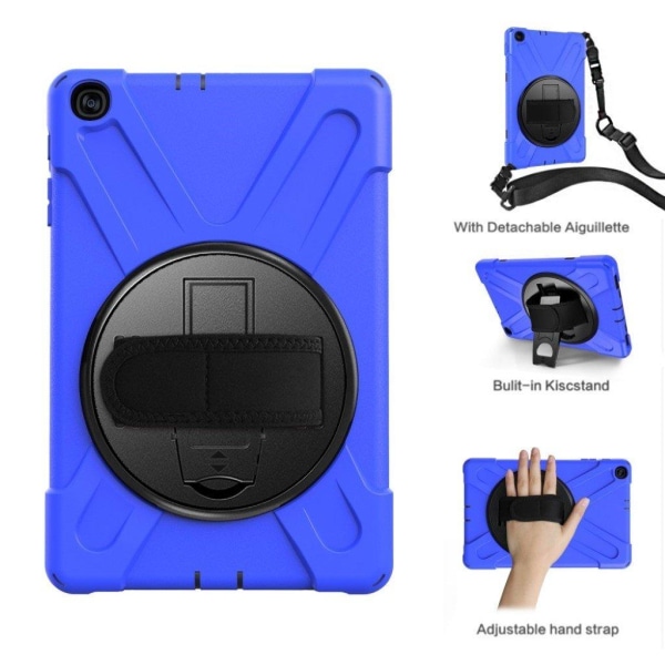 Samsung Galaxy Tab A 10.1 (2019) 360 graders kombi-cover i silikone - rød Blue