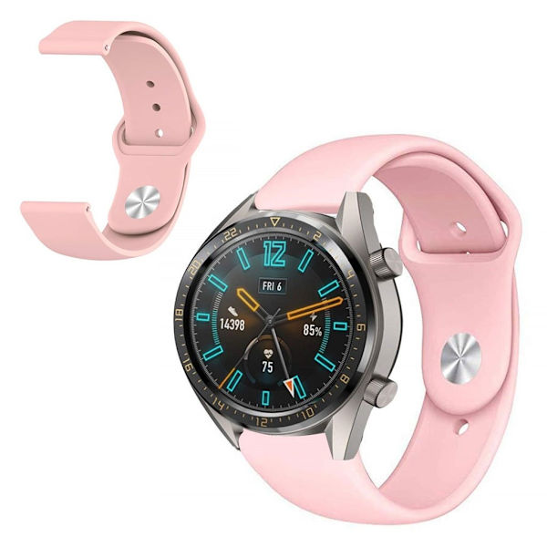 Huawei Watch GT 2 46mm silikoneurrem - Lyserød Pink