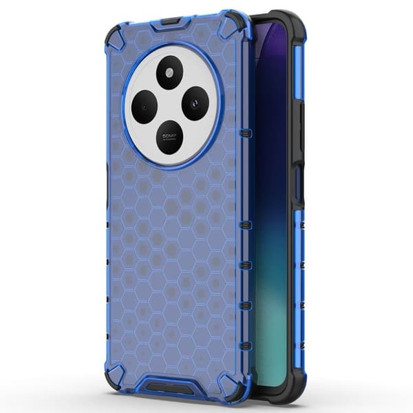 Bofink Honeycomb Xiaomi Redmi 14R / Xiaomi Redmi 14C skal - Blå Blå
