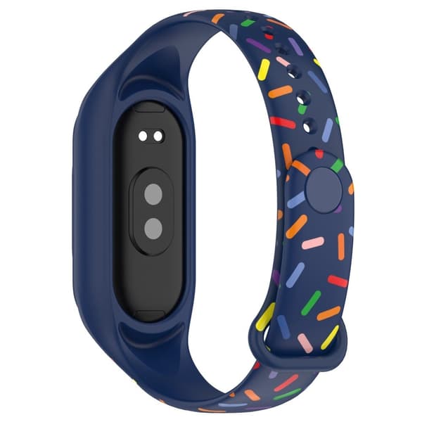 Xiaomi Smart Band 8 silikon fargerik flekkete stil stropp - Midnattsblå Blue