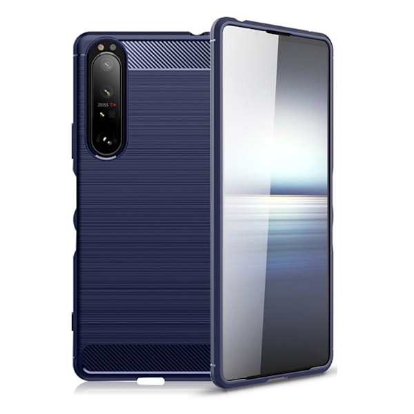 Carbon Flex Sony Xperia 1 III deksel - Blå Blue