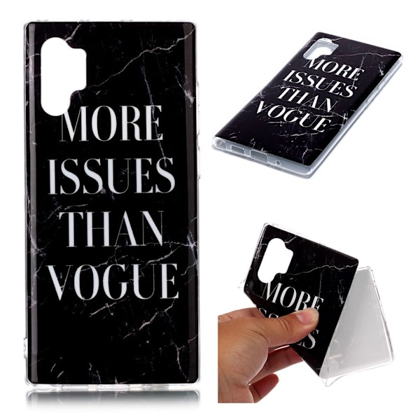 Marble Samsung Galaxy Note 10 Pro cover - Ord i Sort Multicolor