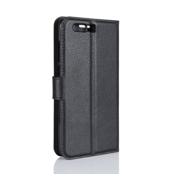 Huawei Honor 9 Etui laget av kunstlær og silikon – Svart Black