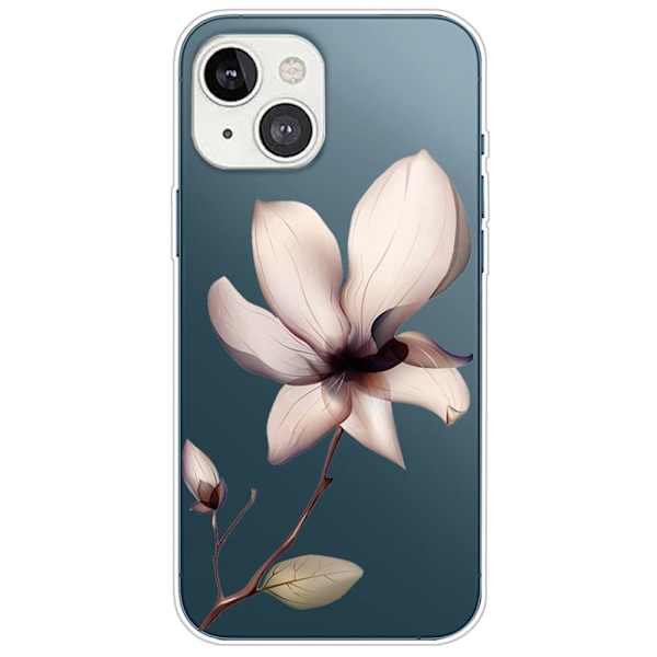 Deco iPhone 14 Plus skal - Blommor Silvergrå