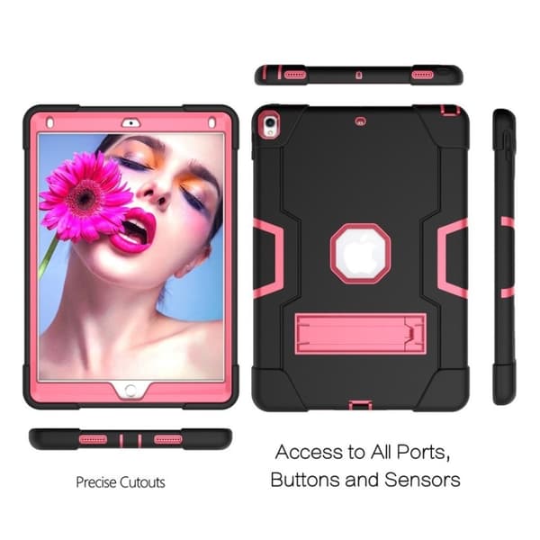 iPad Air (2019) stötsäkert hybridfodral - Svart / Ros Rosa