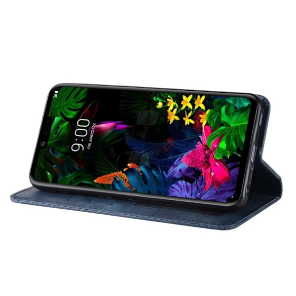Bofink Vintage läder LG G8 ThinQ fodral - Blå Blå