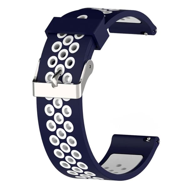 Samsung Galaxy Watch Active tvåfärgat slitstarkt klockarmband - Mörkblå / Vit Blå