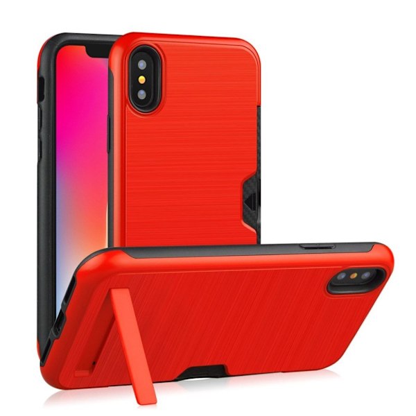 iPhone Xs Max tuki harjattu Suojakotelo - Punainen Red