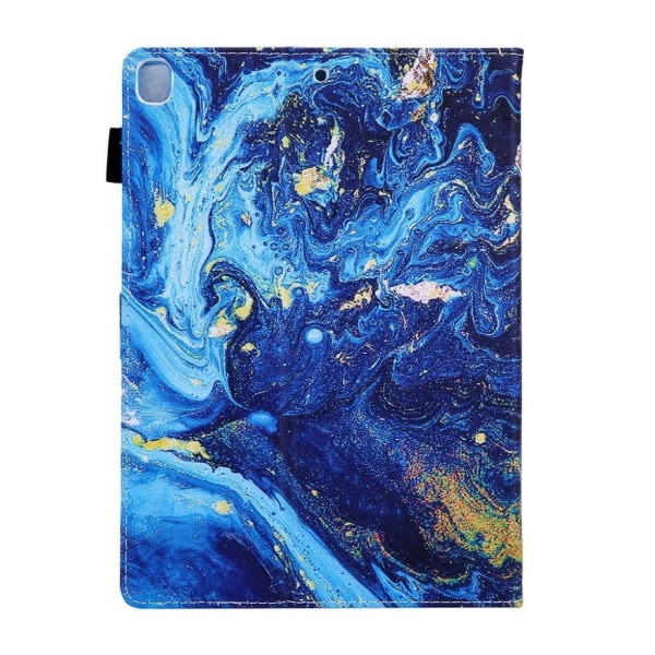 Cool  læder flip etui til iPad (2018) - maleri Blue