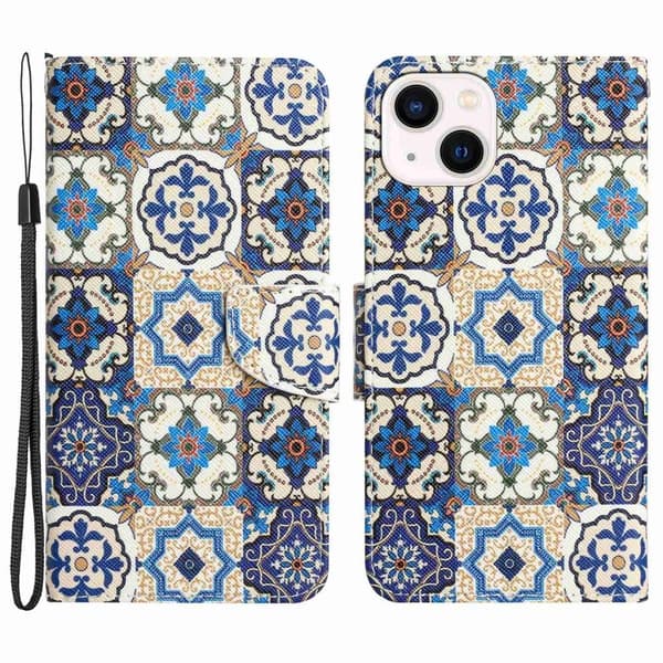 Wonderland iPhone 14 Läppäkotelo - Retro Totem Multicolor
