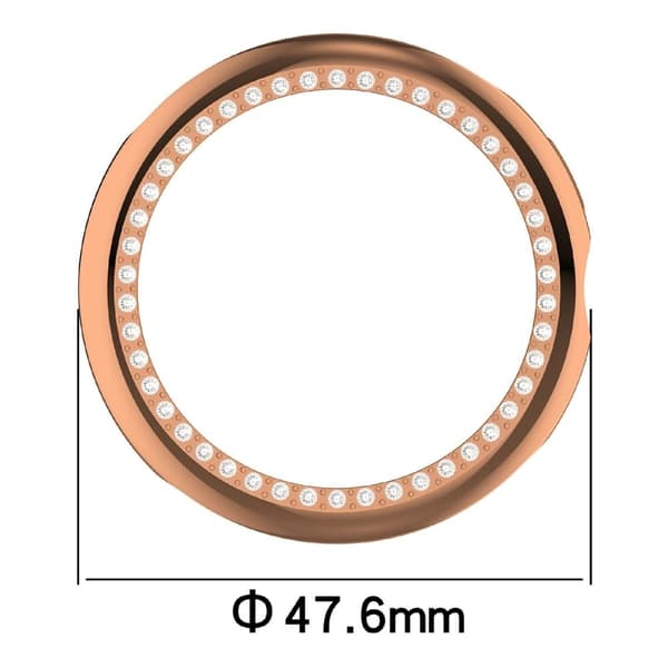 Google Pixel Watch 3 45 mm uthult deksel Rhinestone Decor PC Watch Frame Case - Galvanisering Gull Gold