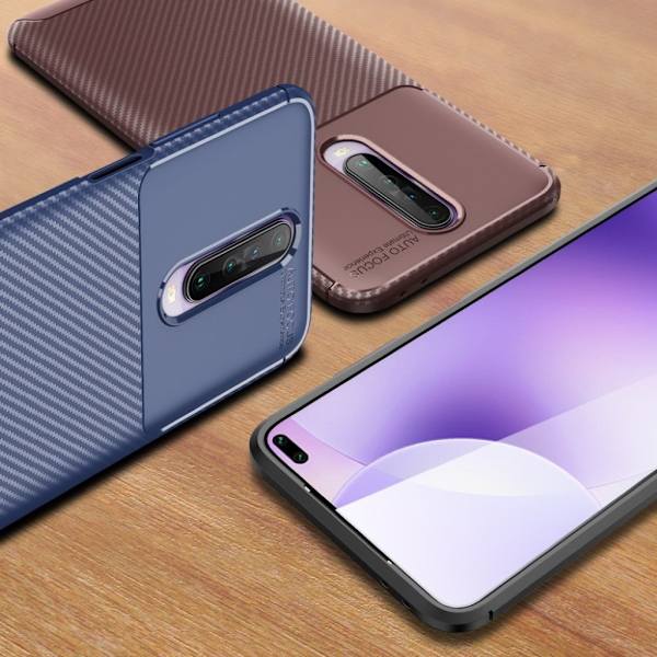 Carbon Shield Xiaomi Redmi K30 cover - Blå Blue