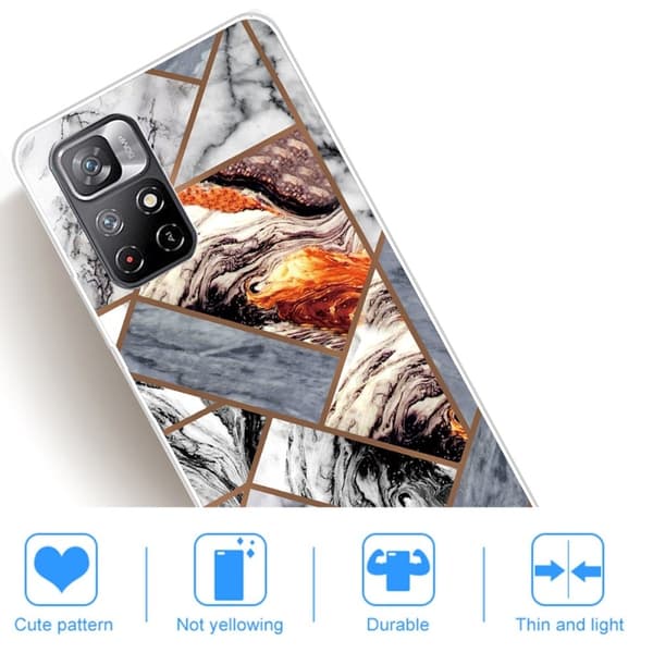Marmormotiv Xiaomi Redmi Note 11T 5G skal - Fragment Av Marmorplattor multifärg