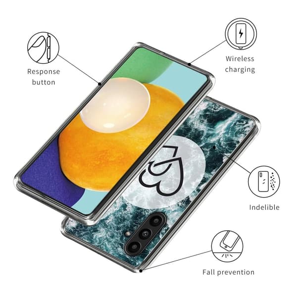 Deco Samsung Galaxy A14 deksel - Hjerte Til Hjerte Blue