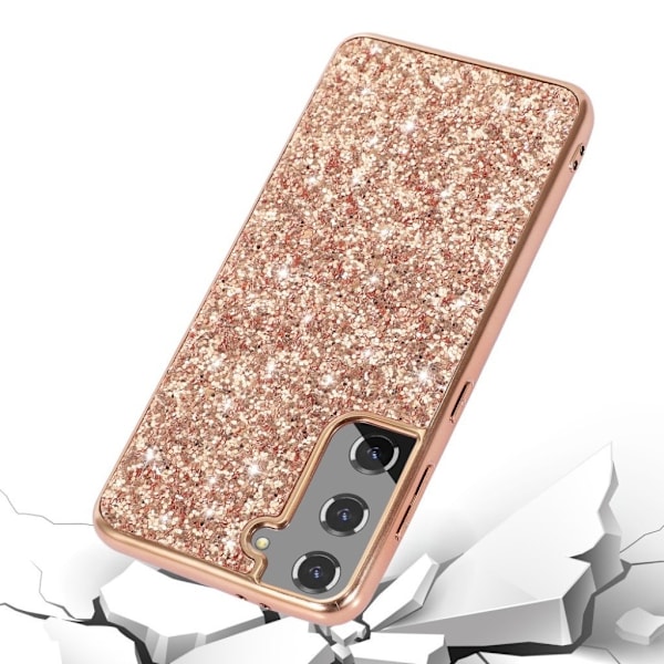 Glitter Samsung Galaxy S21 skal - Rosa Rosa