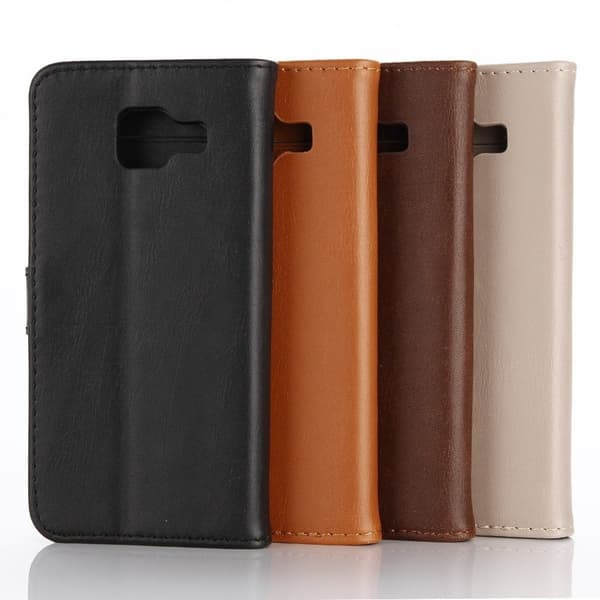 Samsung Galaxy A3 (2017)  etui av lær m. Crazy Horse tekstur - Brown