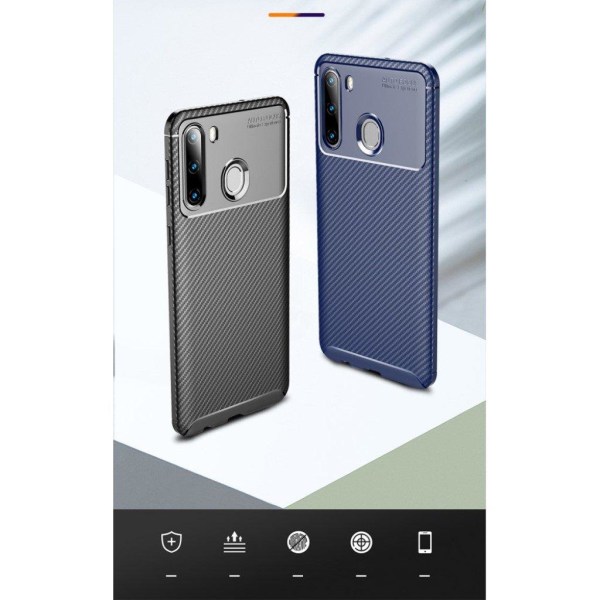Carbon Shield Samsung Galaxy A21 cover - Sort Black