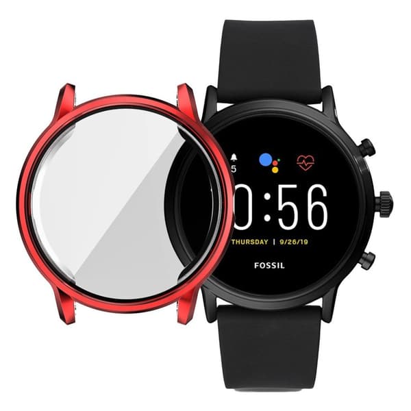 Fossil Gen 5 Carlyle HR elektropläteringsfodral - Röd Röd