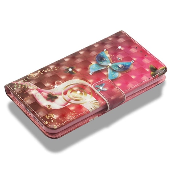 Butterfly läder iPhone Xs Max fodral - Blå Blå