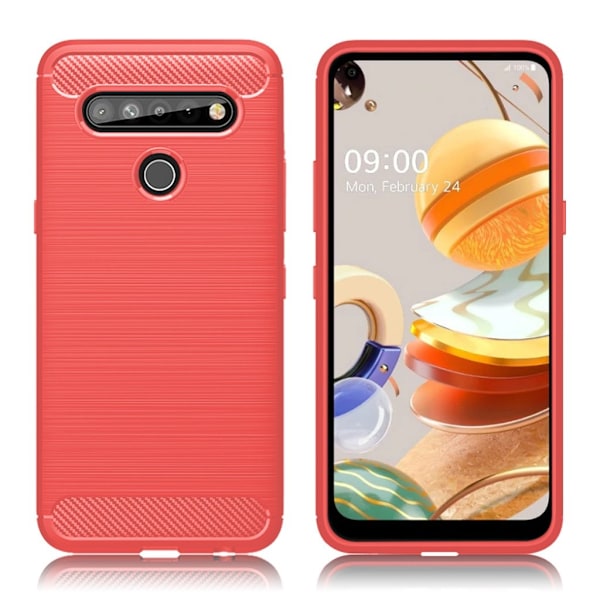 Carbon Flex kuoret - LG K61 - Punainen Red