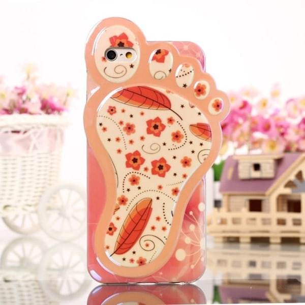 3D fod (røde blomster) iPhone 6 cover Multicolor