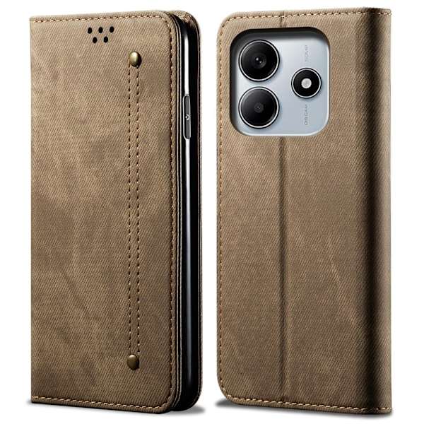 Jeans Xiaomi Redmi Note 14 5G flip case - Khaki Brown