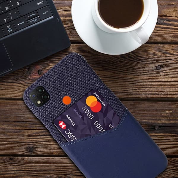 Bofink Xiaomi Redmi 9C Card Suojakuori - Sininen Blue