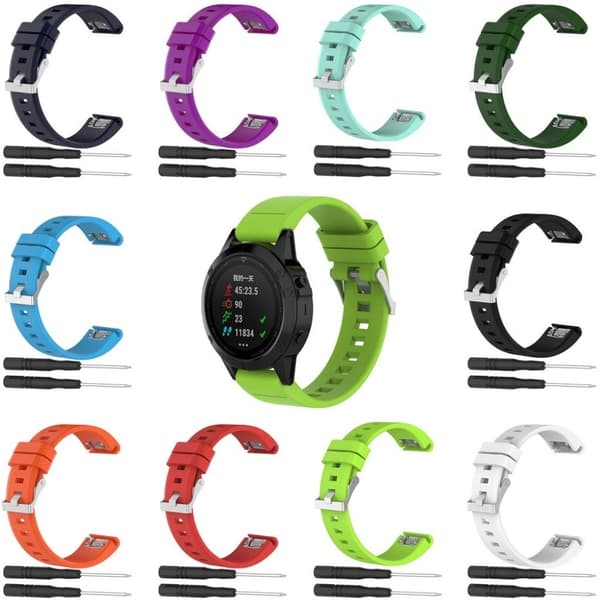 Garmin Fenix 5 og Forerunner 935 Klokkereim laget av silikon – Mørk blå Blue