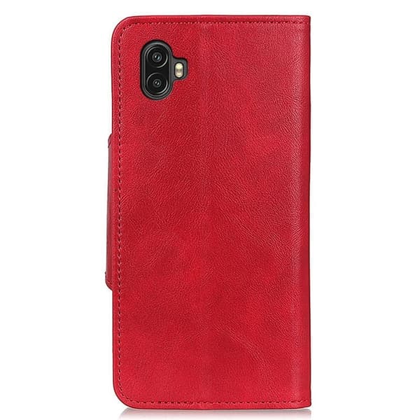 Alpha Samsung Galaxy Xcover 2 Pro flip etui i lær - Rød Red