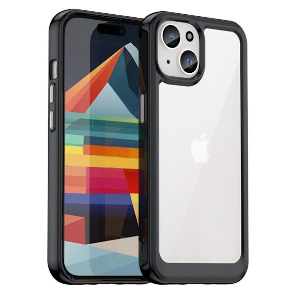 iPhone 15 älykäs akryylikansi - Musta Black